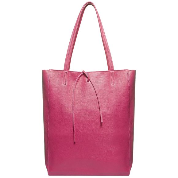 Italian Genuine Leather Tote Bag With Zier Large Soft Sr :3 - Picture 1 of 8